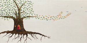 Tree of Life - Original Surrealist painting from Victor Levesque